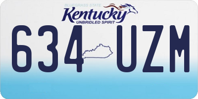 KY license plate 634UZM