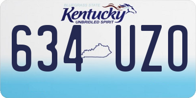 KY license plate 634UZO