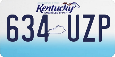 KY license plate 634UZP