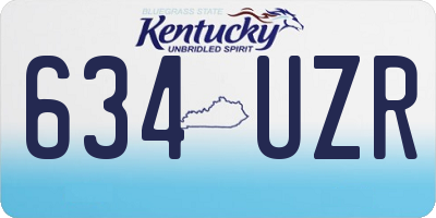 KY license plate 634UZR