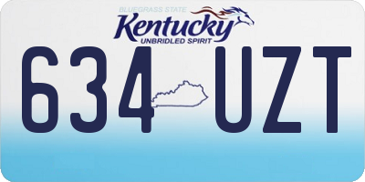KY license plate 634UZT