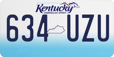 KY license plate 634UZU