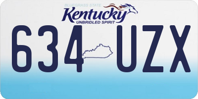 KY license plate 634UZX