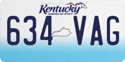 KY license plate 634VAG
