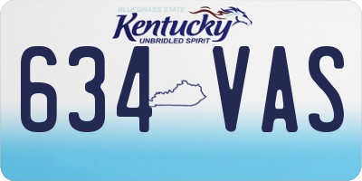 KY license plate 634VAS