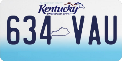 KY license plate 634VAU