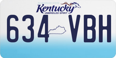 KY license plate 634VBH