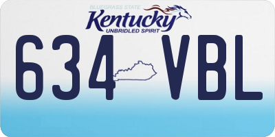 KY license plate 634VBL