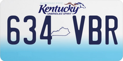 KY license plate 634VBR