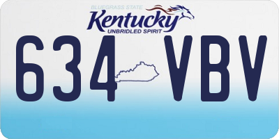 KY license plate 634VBV
