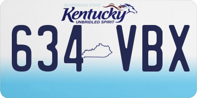 KY license plate 634VBX