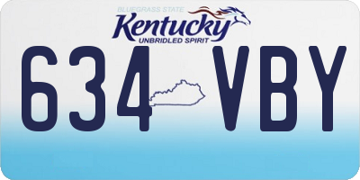 KY license plate 634VBY