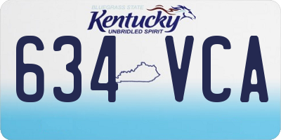 KY license plate 634VCA
