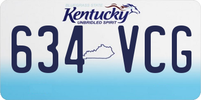 KY license plate 634VCG