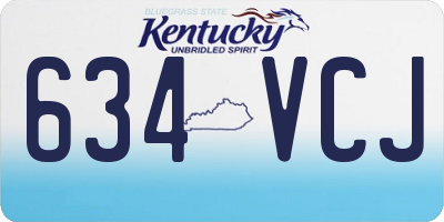 KY license plate 634VCJ