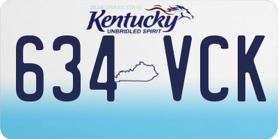 KY license plate 634VCK