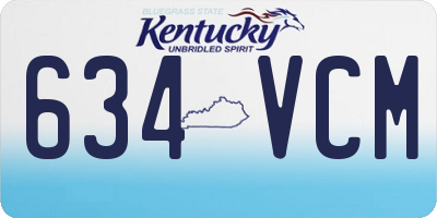 KY license plate 634VCM