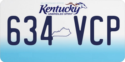 KY license plate 634VCP