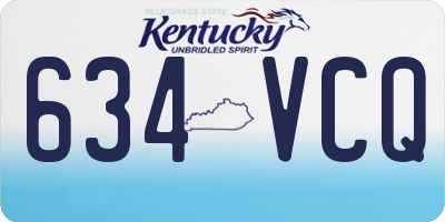 KY license plate 634VCQ