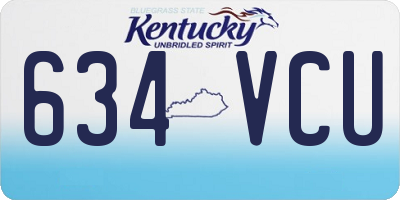 KY license plate 634VCU