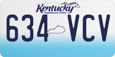 KY license plate 634VCV
