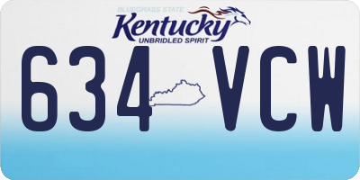 KY license plate 634VCW