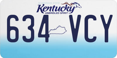 KY license plate 634VCY