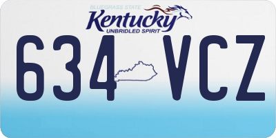 KY license plate 634VCZ