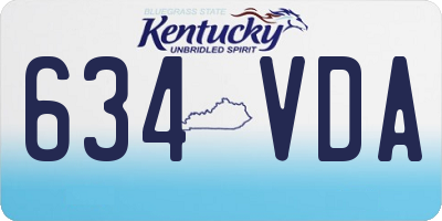 KY license plate 634VDA