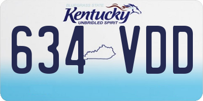 KY license plate 634VDD