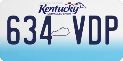 KY license plate 634VDP