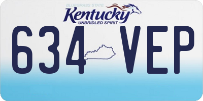 KY license plate 634VEP