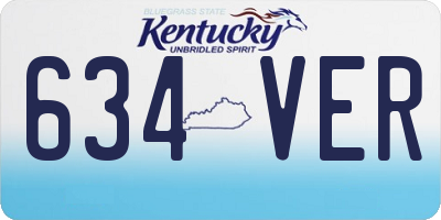 KY license plate 634VER