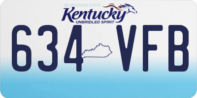 KY license plate 634VFB