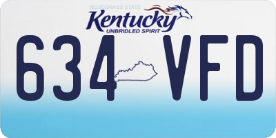 KY license plate 634VFD