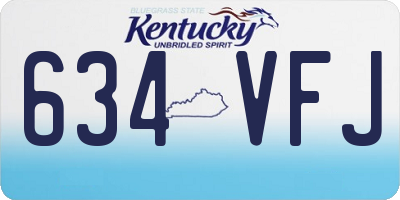 KY license plate 634VFJ
