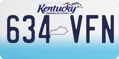 KY license plate 634VFN