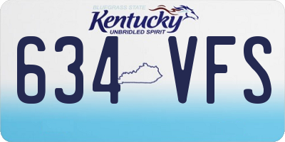 KY license plate 634VFS