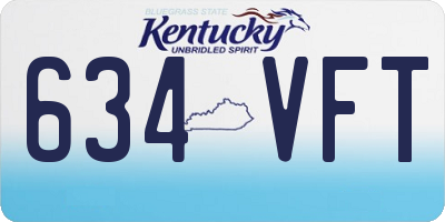 KY license plate 634VFT