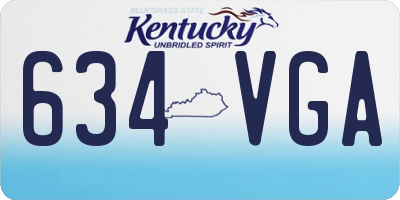 KY license plate 634VGA