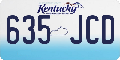 KY license plate 635JCD