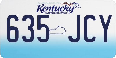 KY license plate 635JCY
