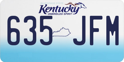KY license plate 635JFM