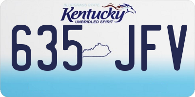 KY license plate 635JFV