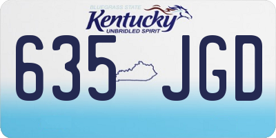 KY license plate 635JGD