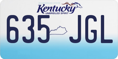 KY license plate 635JGL