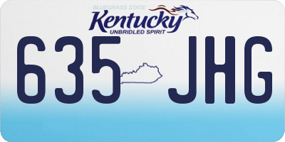 KY license plate 635JHG