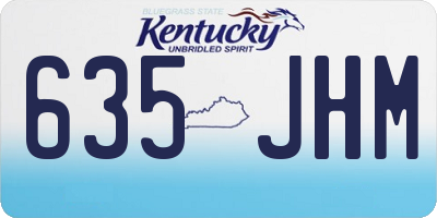 KY license plate 635JHM