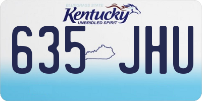 KY license plate 635JHU