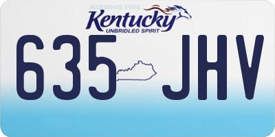 KY license plate 635JHV